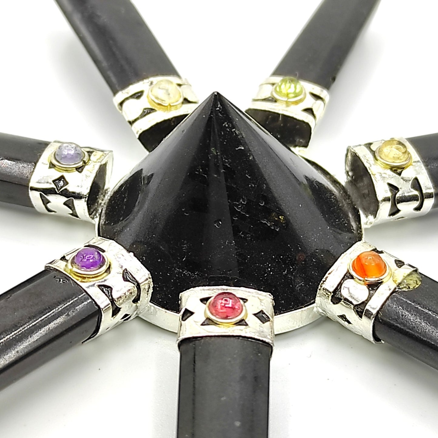 black agate pyramid energy generator reiki healing