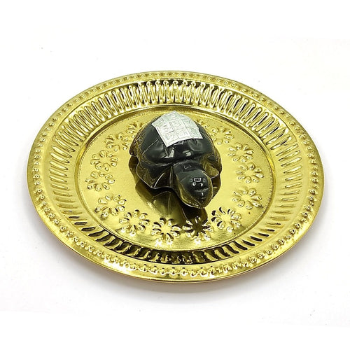 black agate tortoie with brass plate vastu fengshui