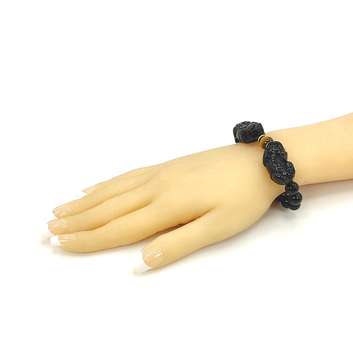 black obsidian pi yao 10mm beads bracelet crystal healing