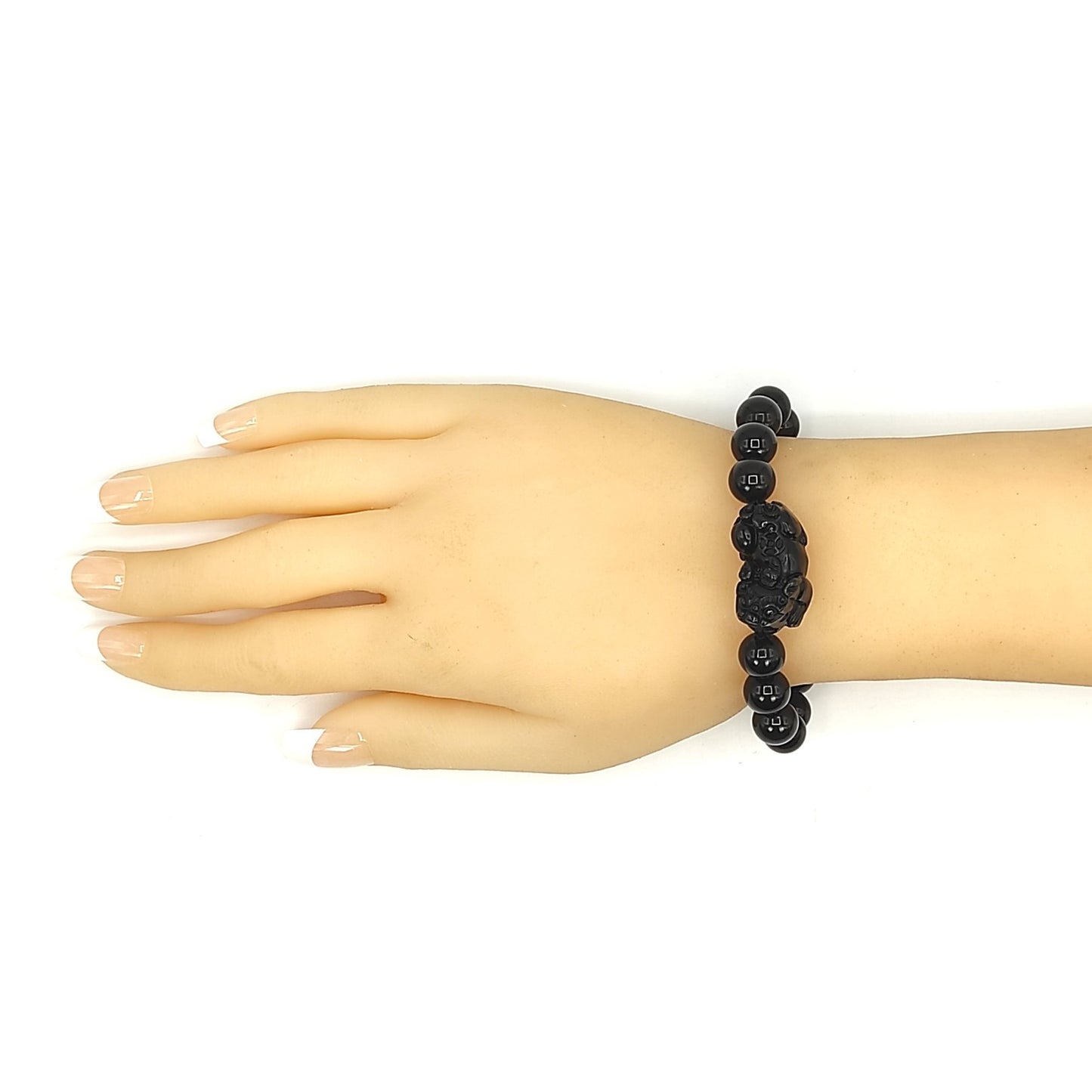 black obsidian pi yao wealth bracelet 10mm reiki healing