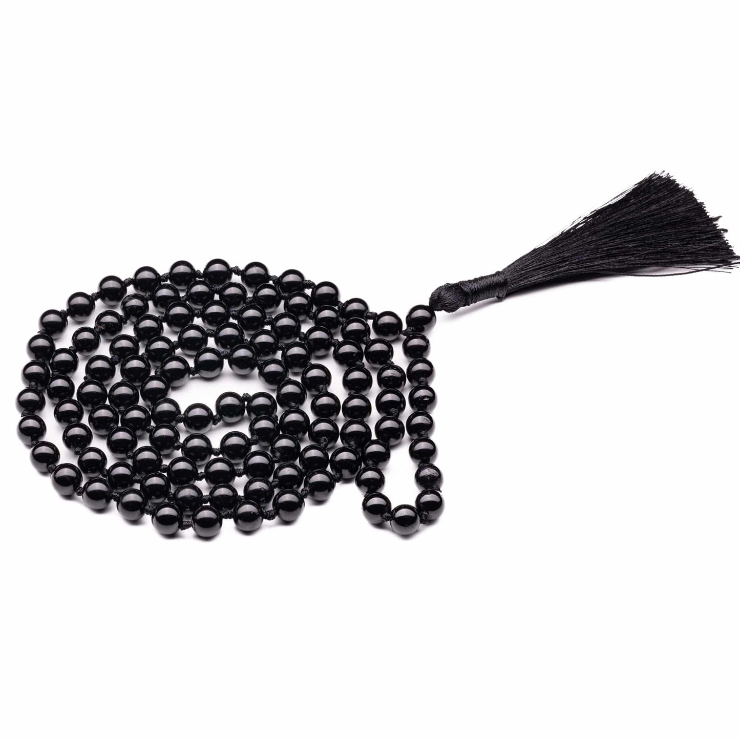 black tourmaline necklace mala 8mm