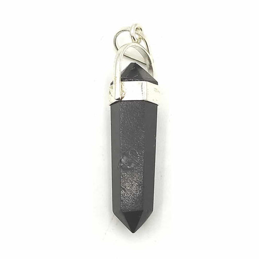 black tourmaline pendant pencil shape reiki healing