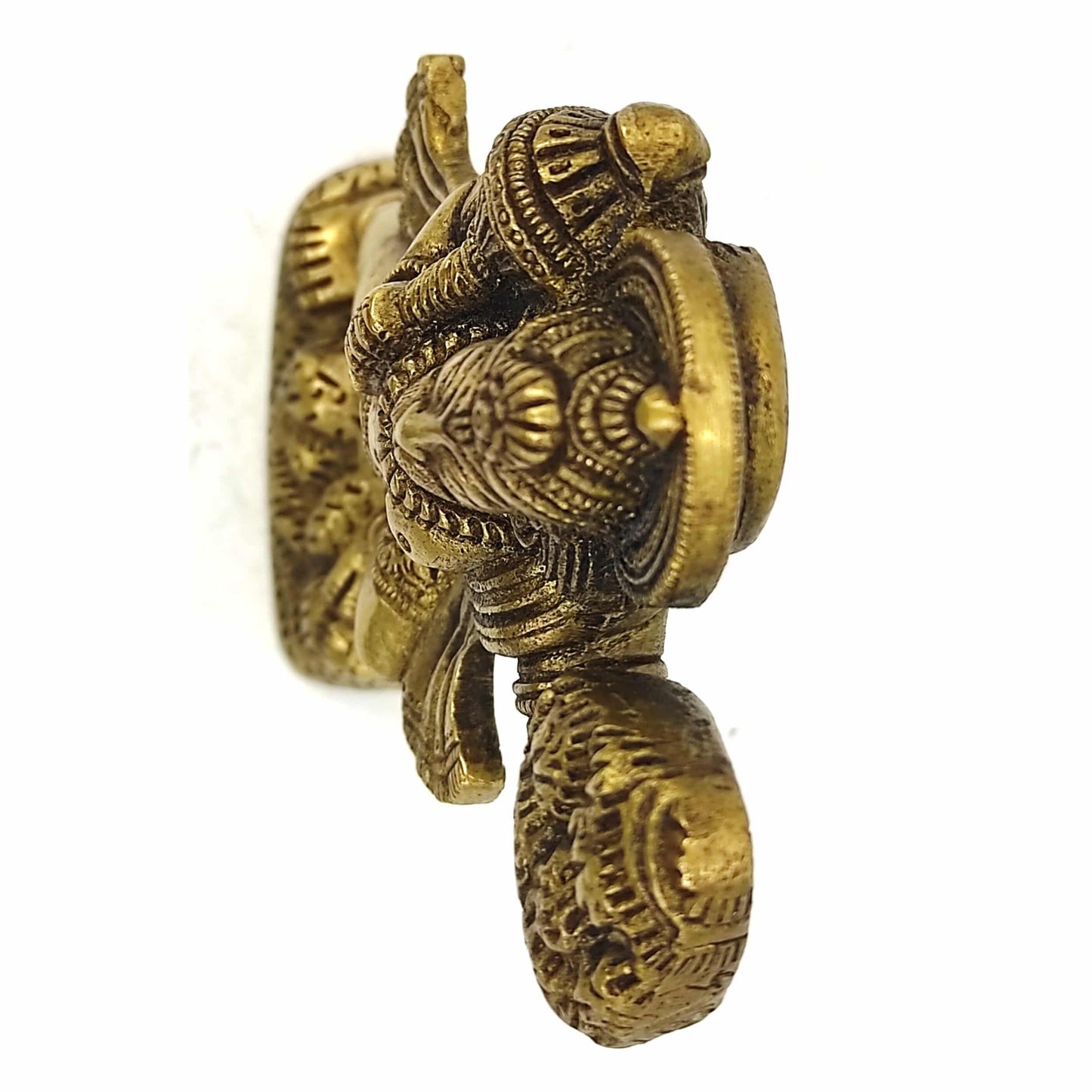 brass blessing hanuman with mountain