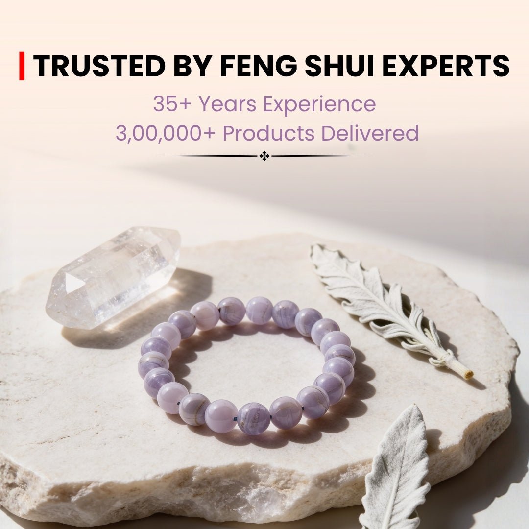 Blue Lace Agate Bracelet for Men Women Boys and Girls - plusvalueindia