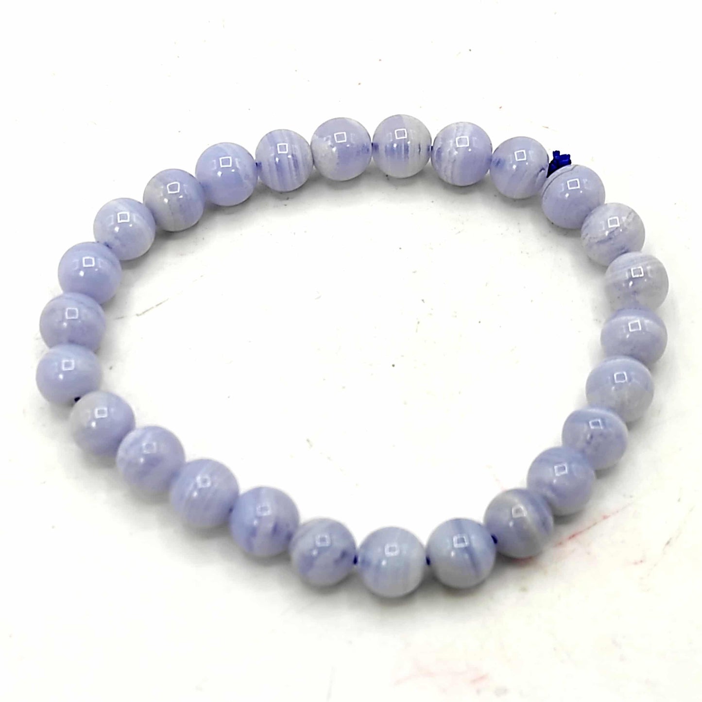 blue lace agate crystal stone bracelet 8mm