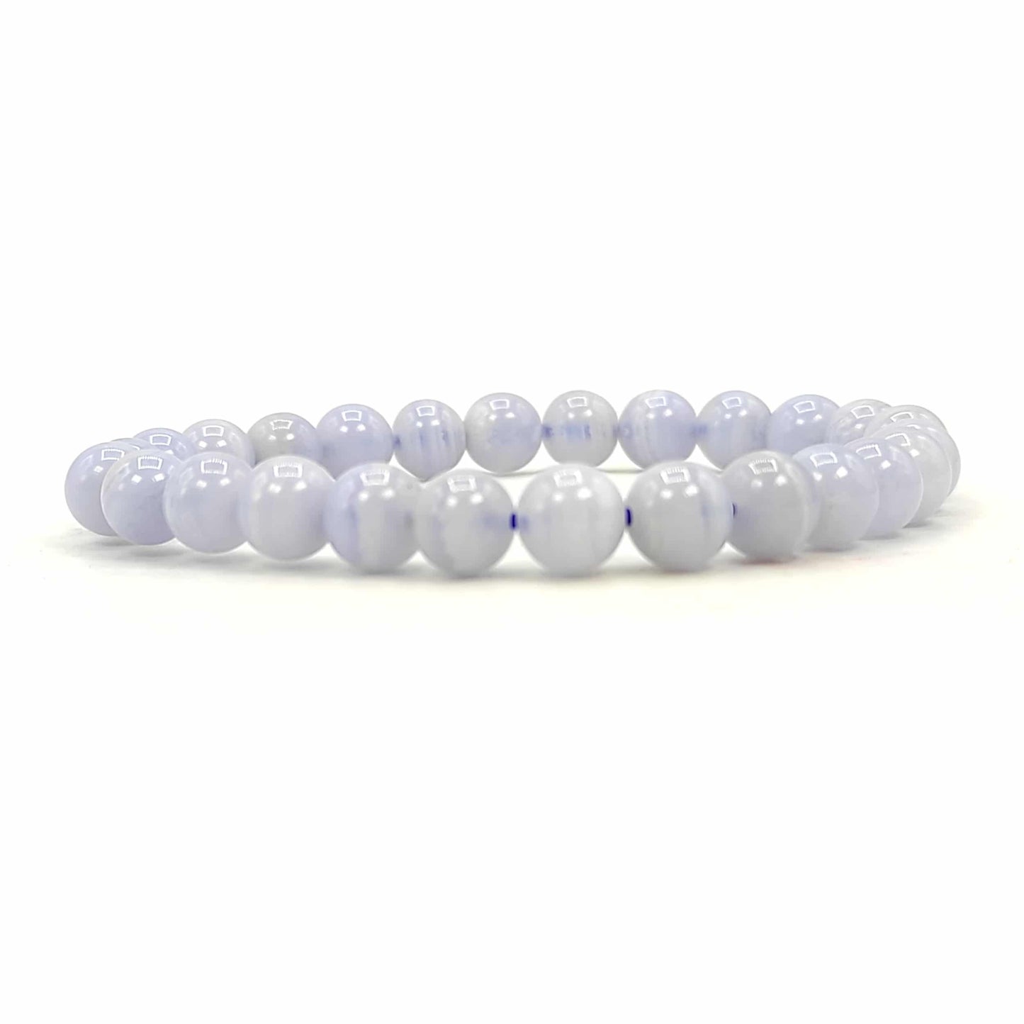 blue lace agate bracelet crystal stone 8mm