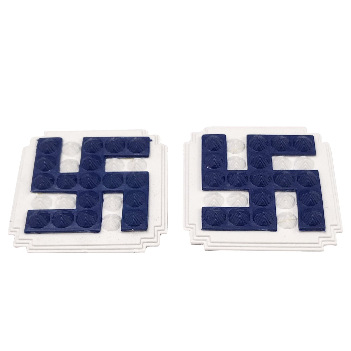 Blue Swastik Pyramid 2.5inch Pair for Vastu Remedies - plusvalueindia