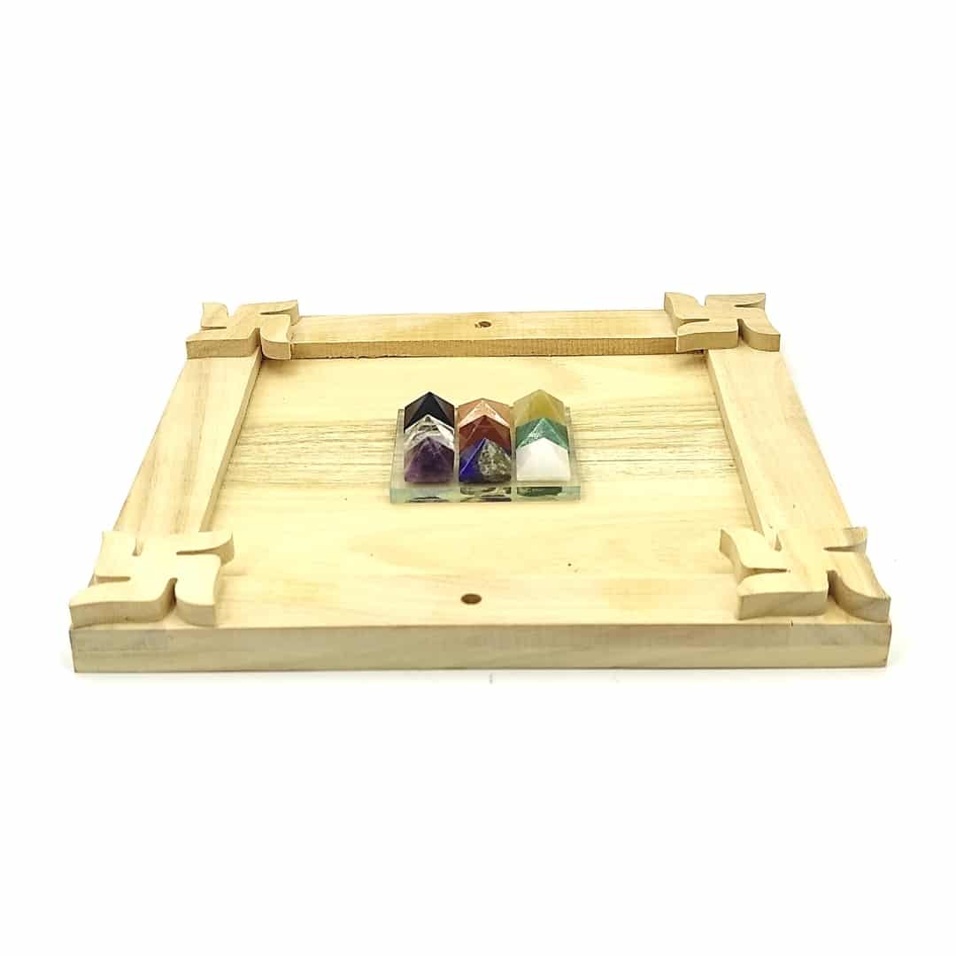 brahma pyramid single grid with sriparni wooden plate vastu product remedy