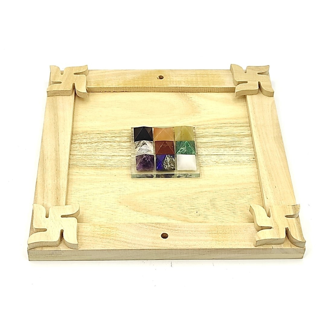 brahma pyramid single grid with sriparni wooden plate vastu product
