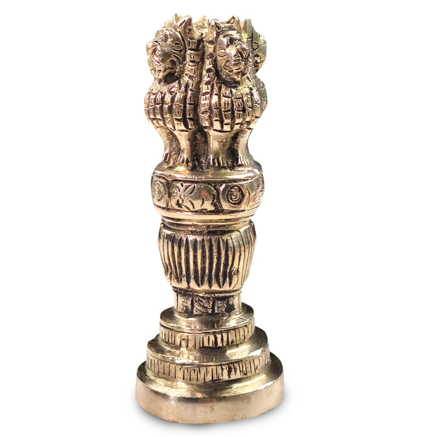Brass Ashoka Pillar Stambha 6" Success in Politics & Political Career & For Getting Political Projects - plusvalueindia