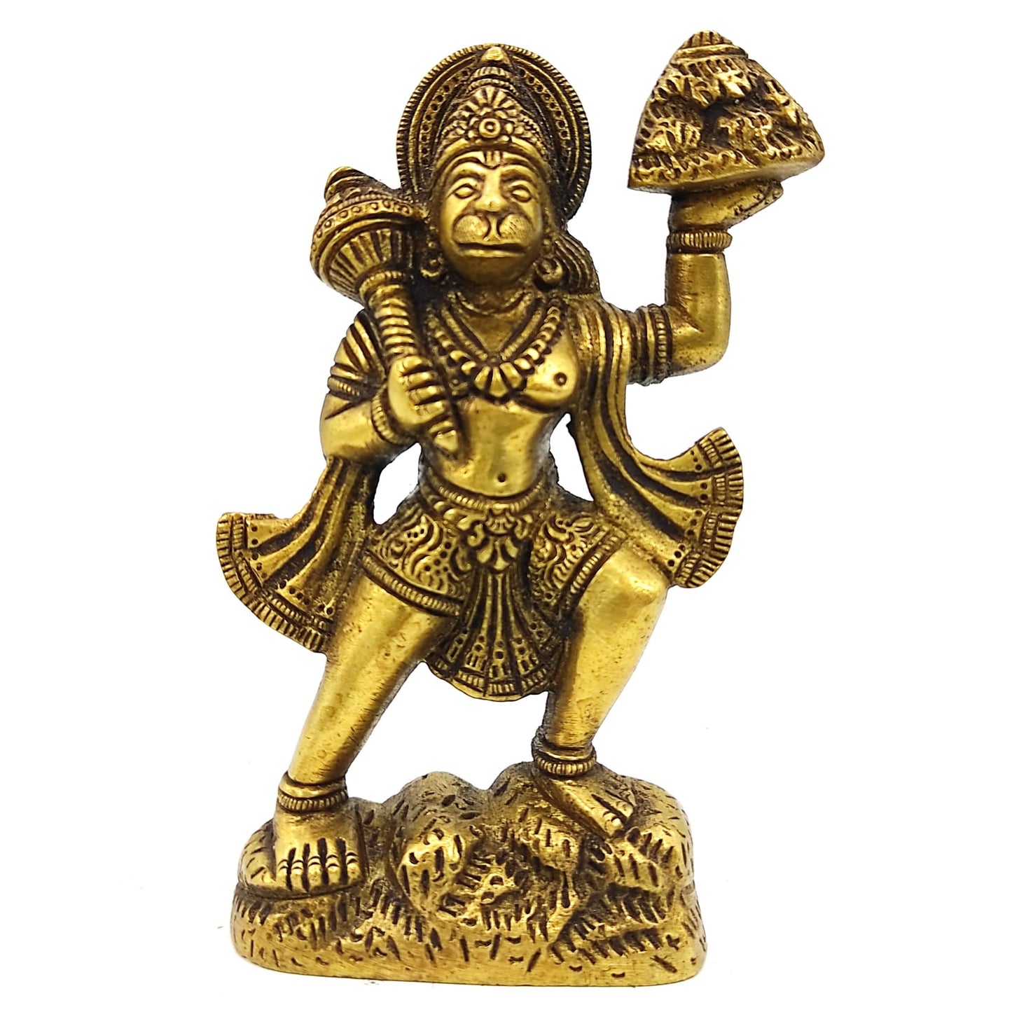 blessing brass hanuman with mountain