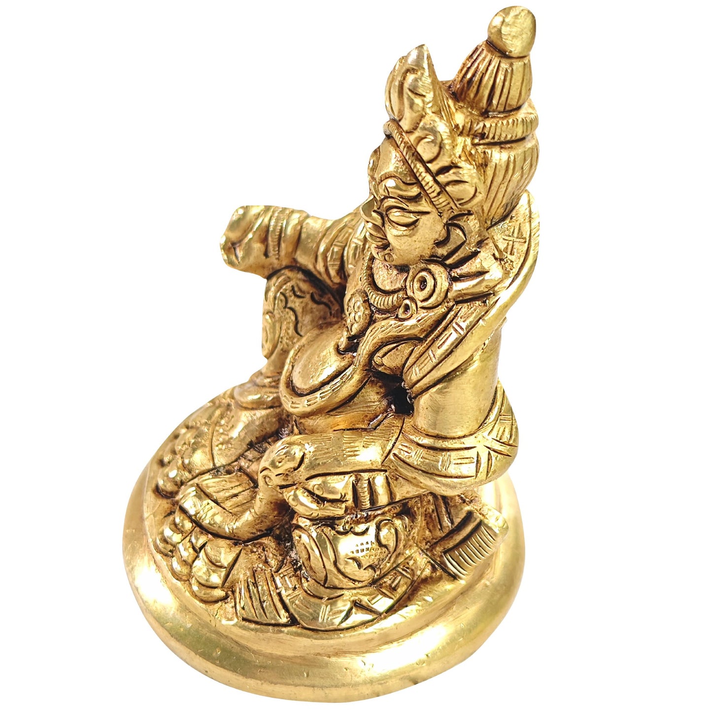 Lord Kubera Idol Brass Wealth God, product view 8