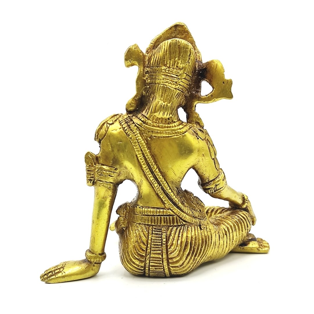 brass lord indra dev idol statue murti