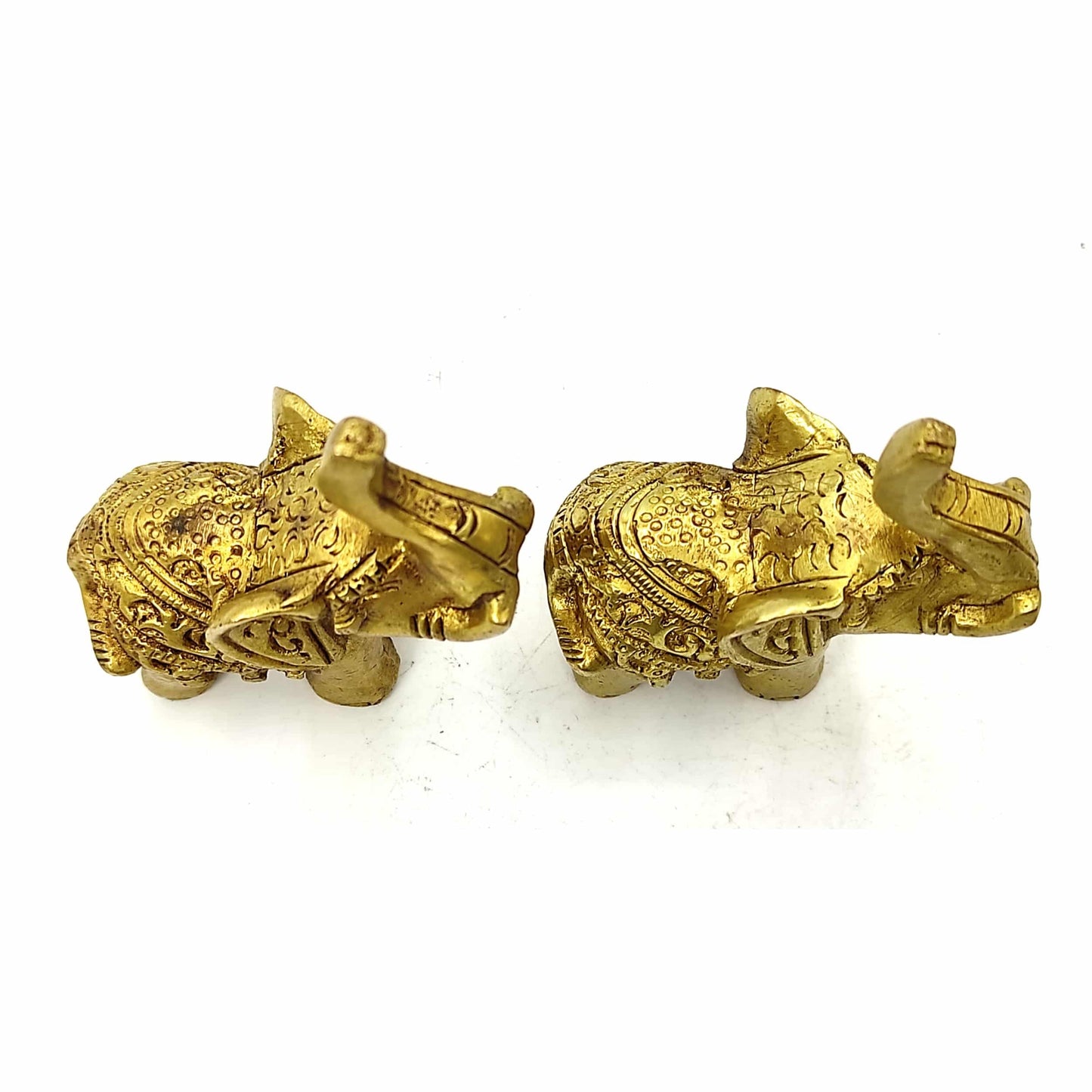 brass metal elephant pair vastu remedy