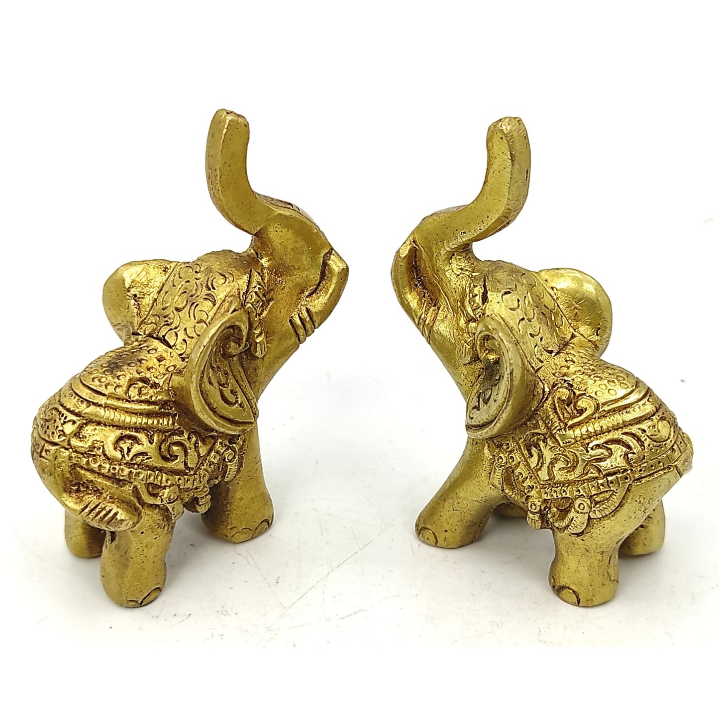 brass metal elephant pair vastu product remedy