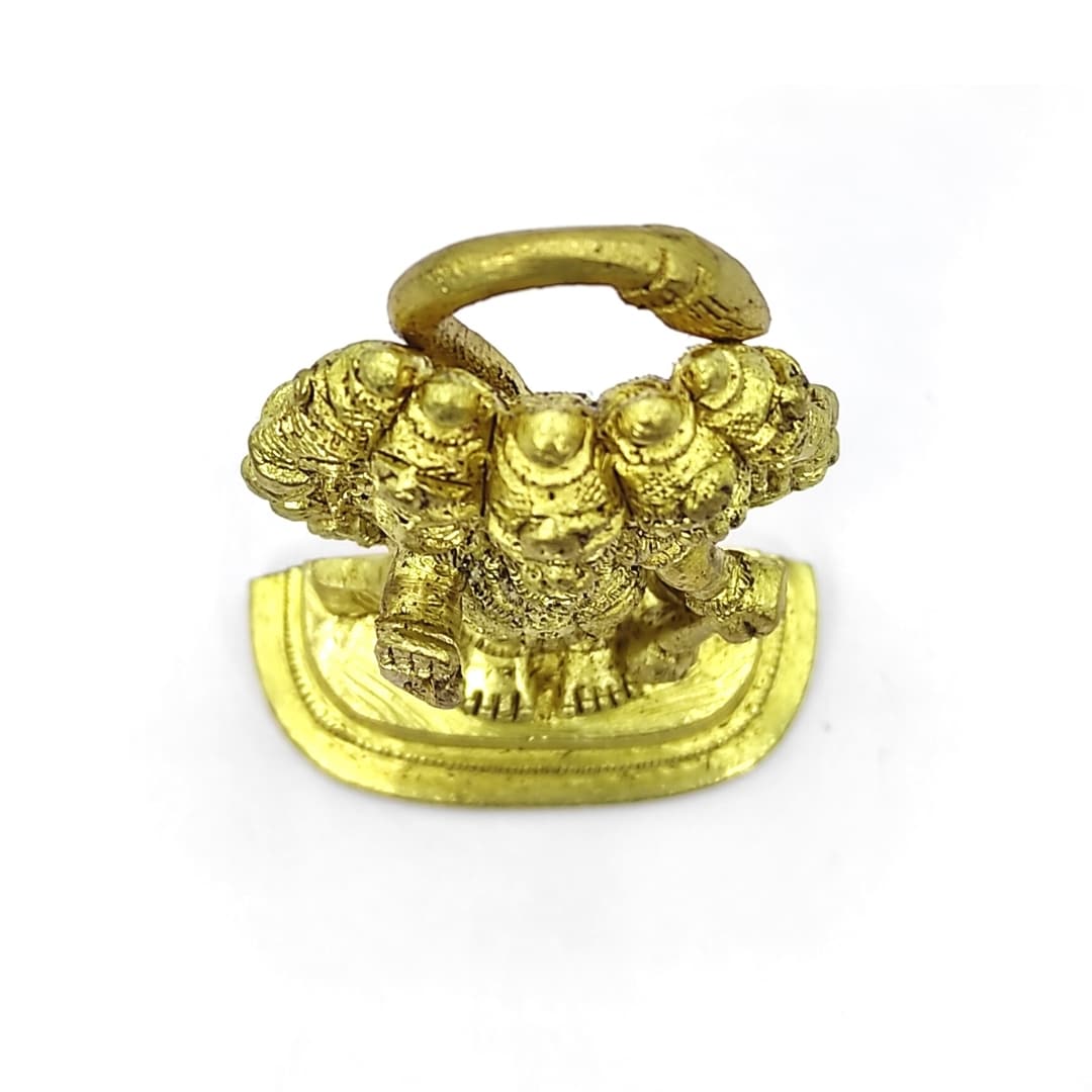 brass metal panchmukhi hanuman idol murti