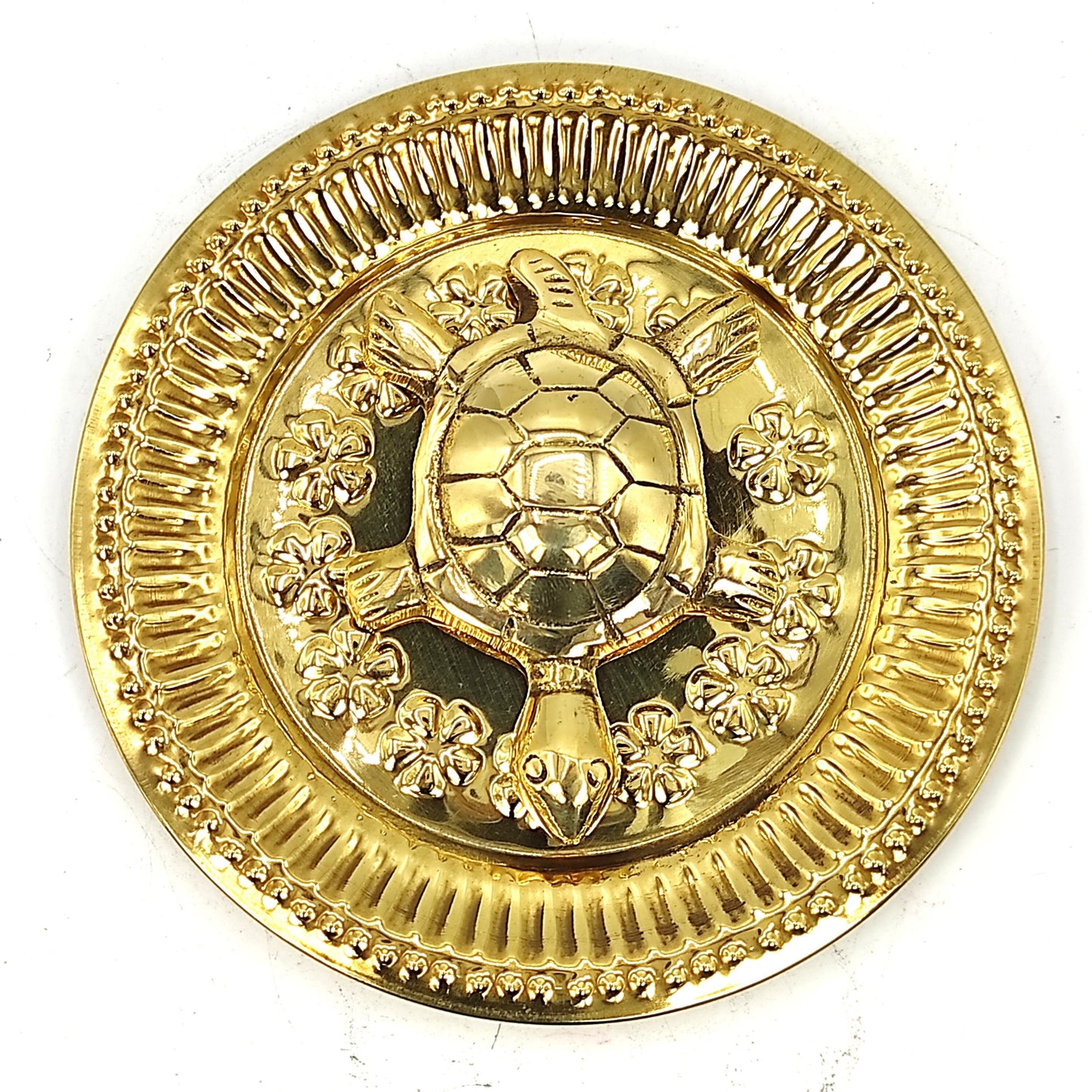 brass tortoise with brass plate vastu product