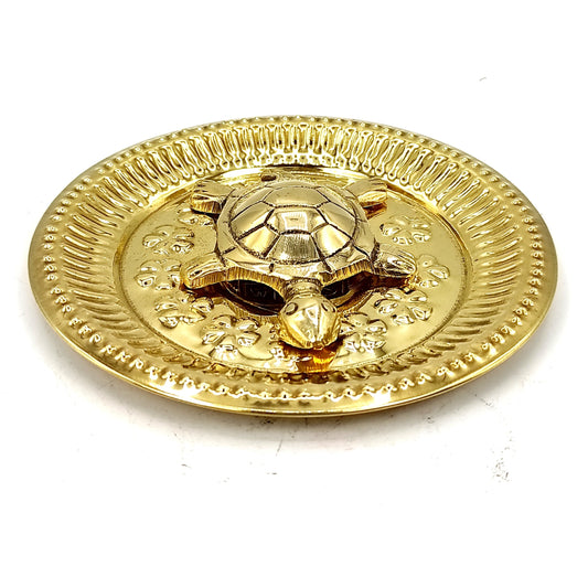 brass tortoise with brass plate vastu product remedy