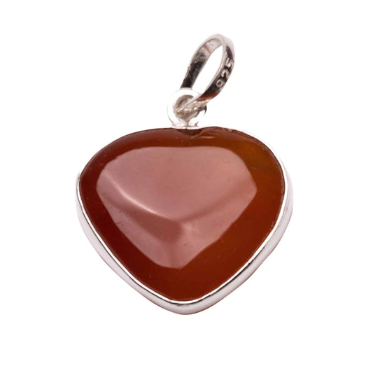 carnelian heart shape pendant