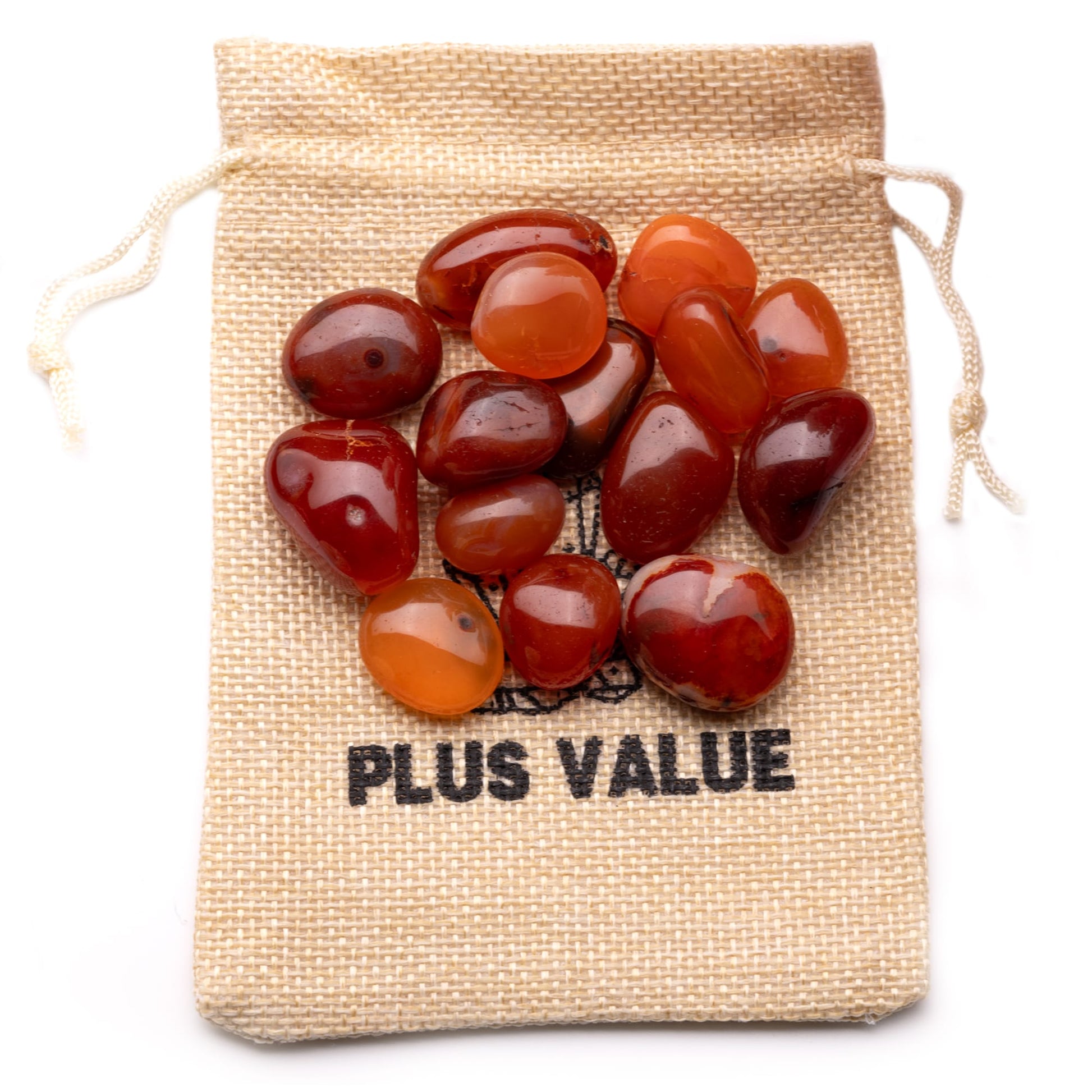 carnelian tumble pebble stone 200gm basket
