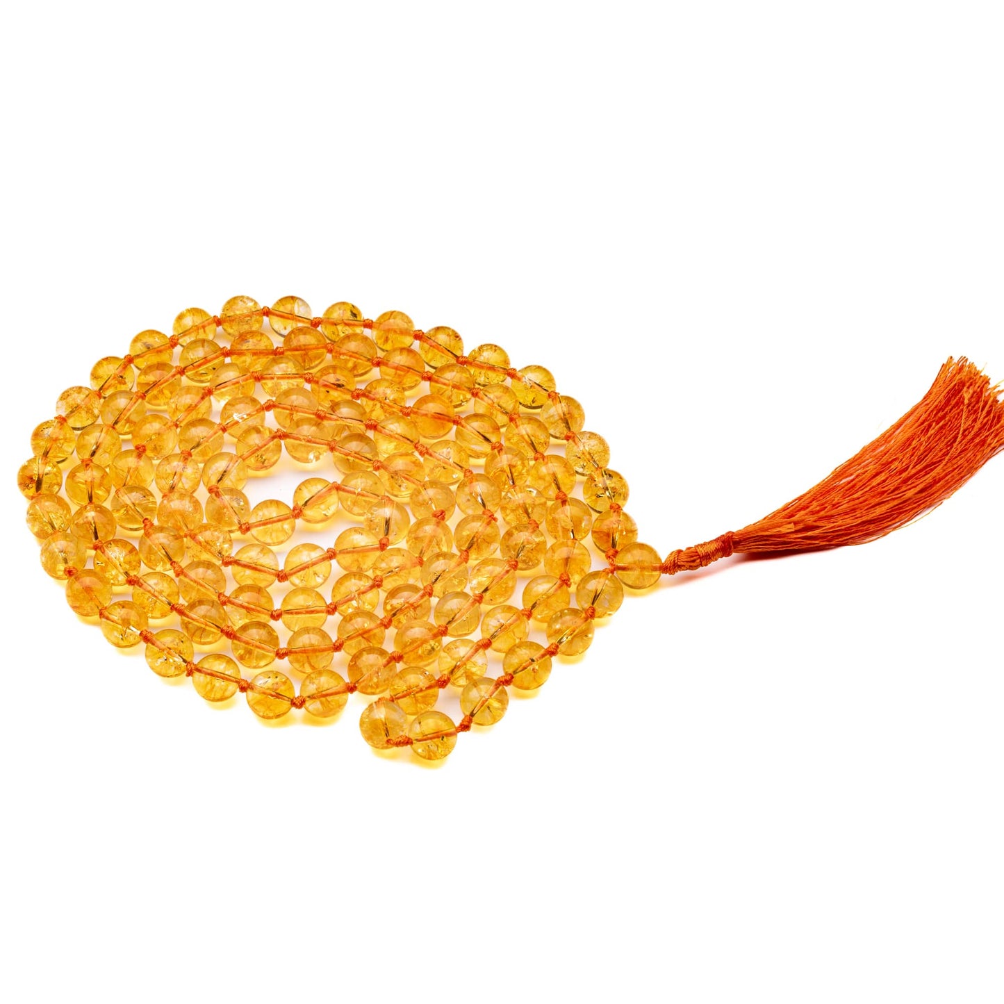 citrine necklace mala 10mm