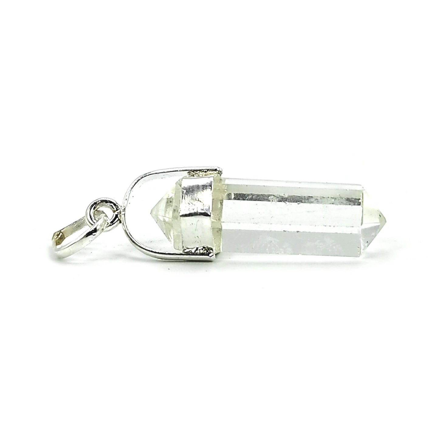 clear crystal quartz pendant pencil shape