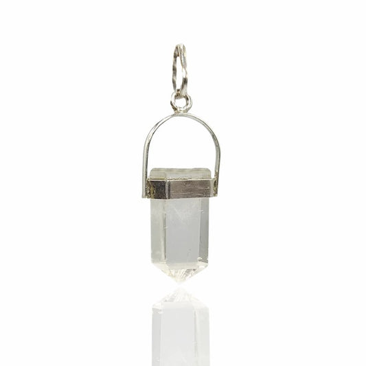 clear crystal quartz pendant natural