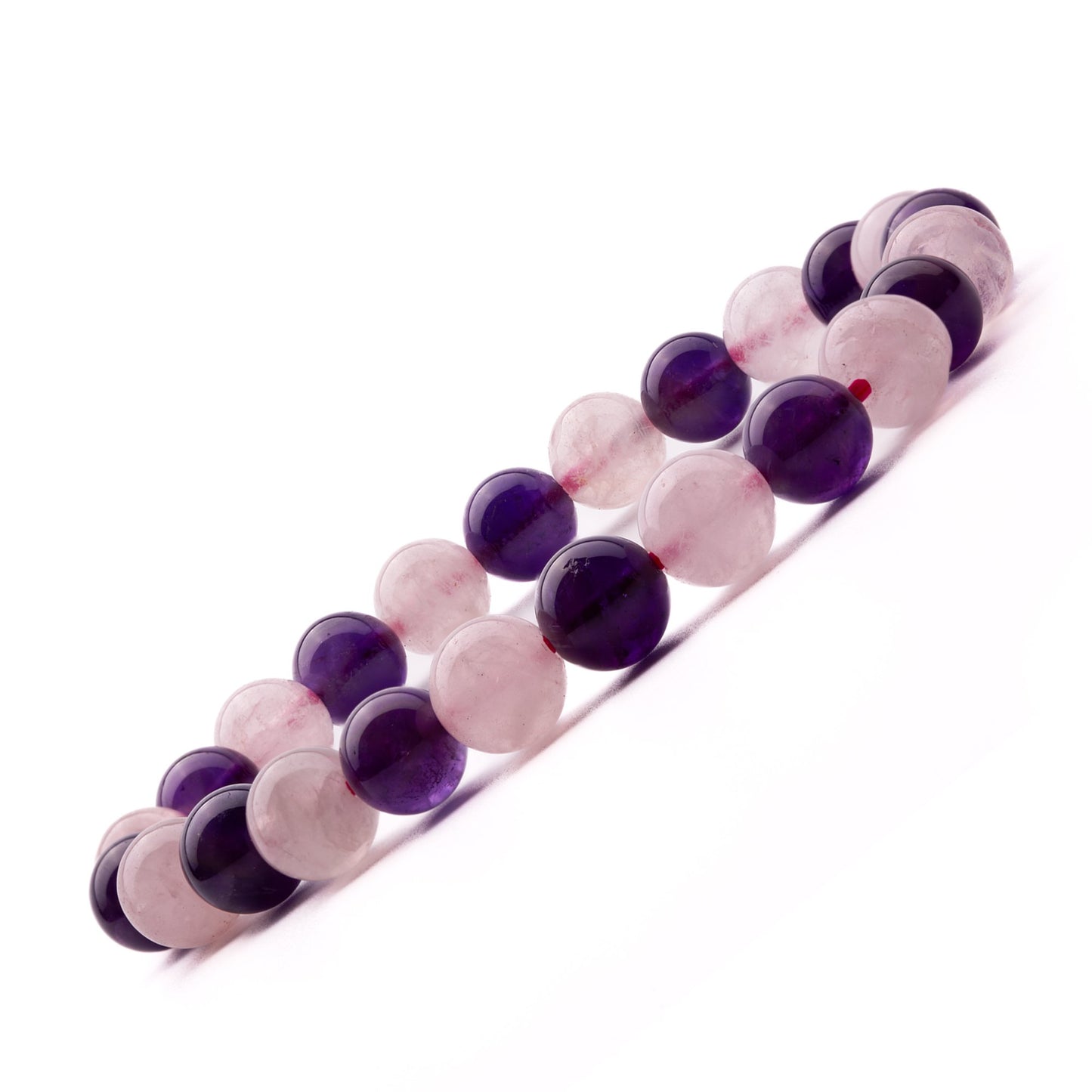combined rose quartz & amethyst bracelet 8mm