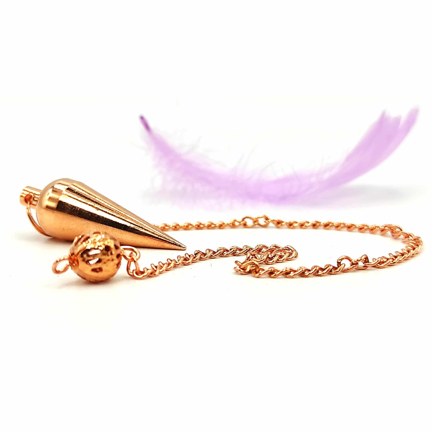 Copper Plated Dowsing Pendulum With Free 4 Dowsing Charts & Jute Bag - plusvalueindia