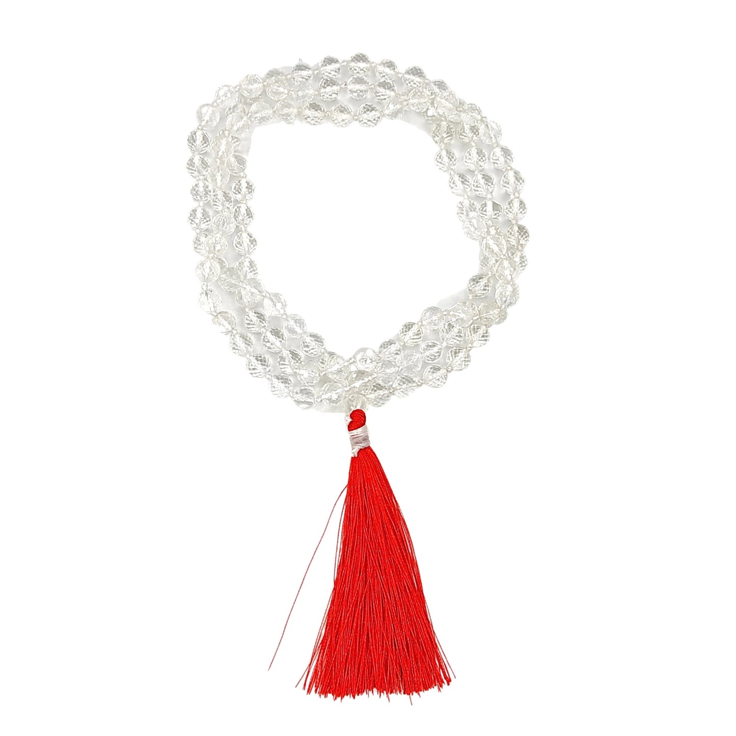 crystal diamond cut necklace japa mala 8mm beads