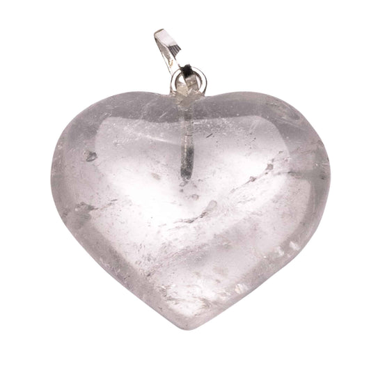 crystal quartz heart pendant