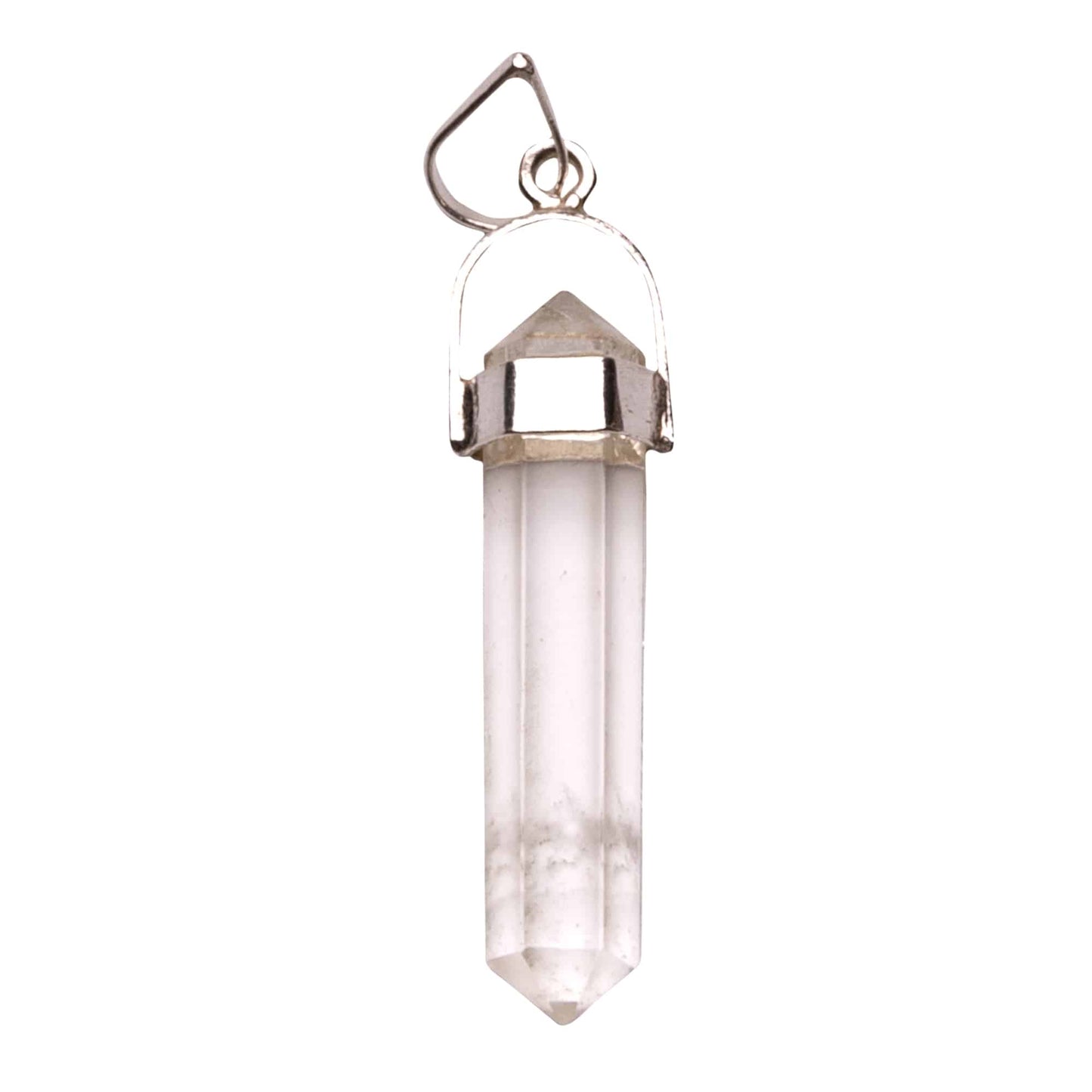 crystal quartz pencil shape pendant