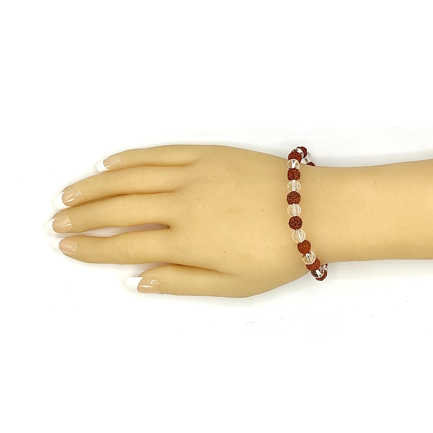 crystal quartz & rudraksha bracelet healing reiki crystal