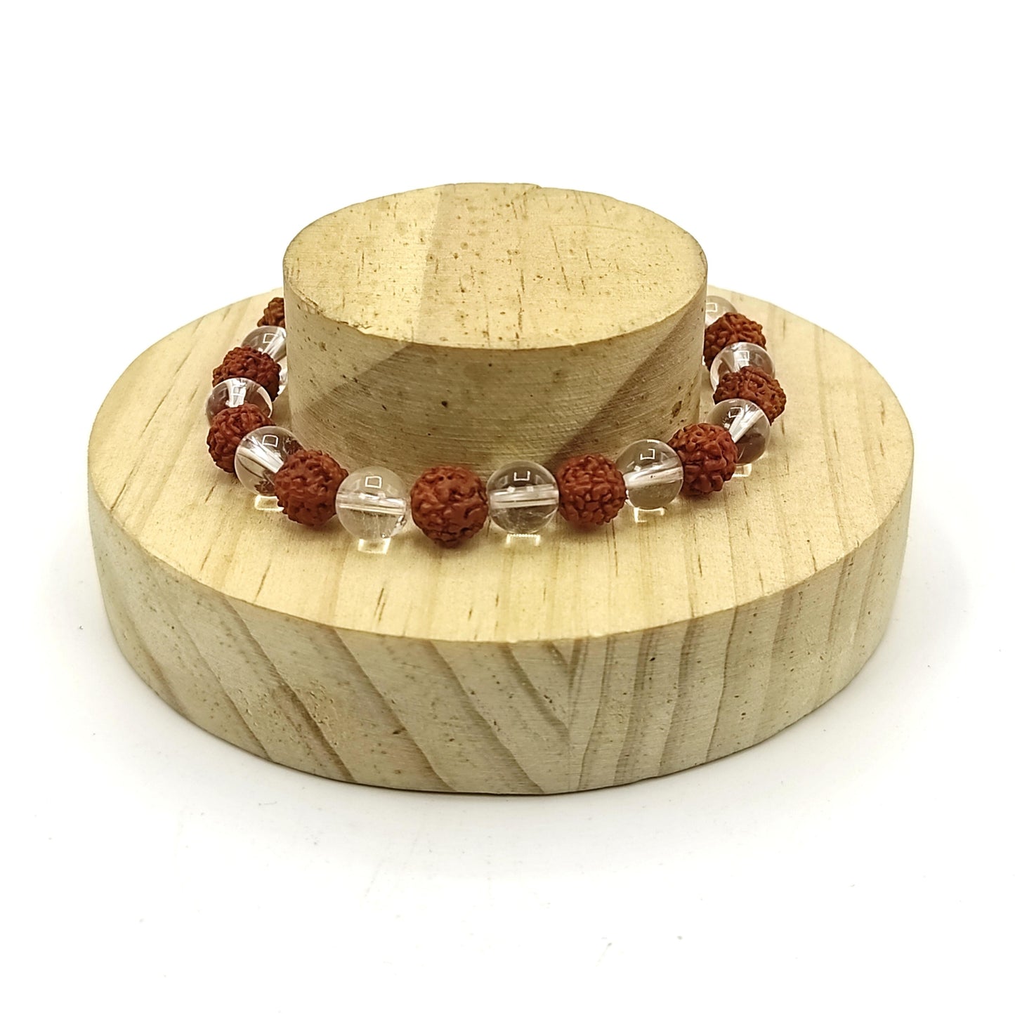 crystal quartz & rudraksha bracelet reiki healing crystal