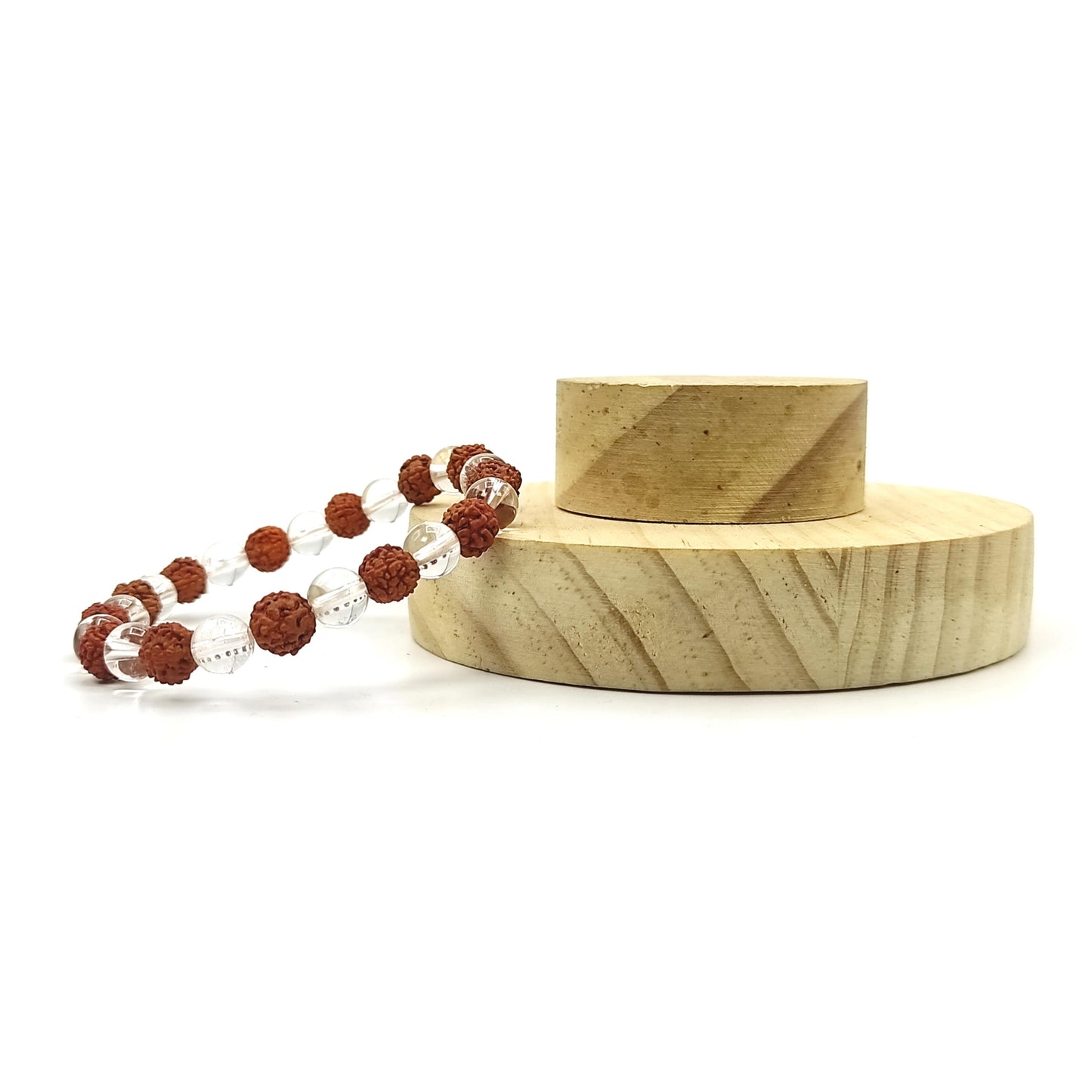 crystal quartz & rudraksha bracelet reiki healing
