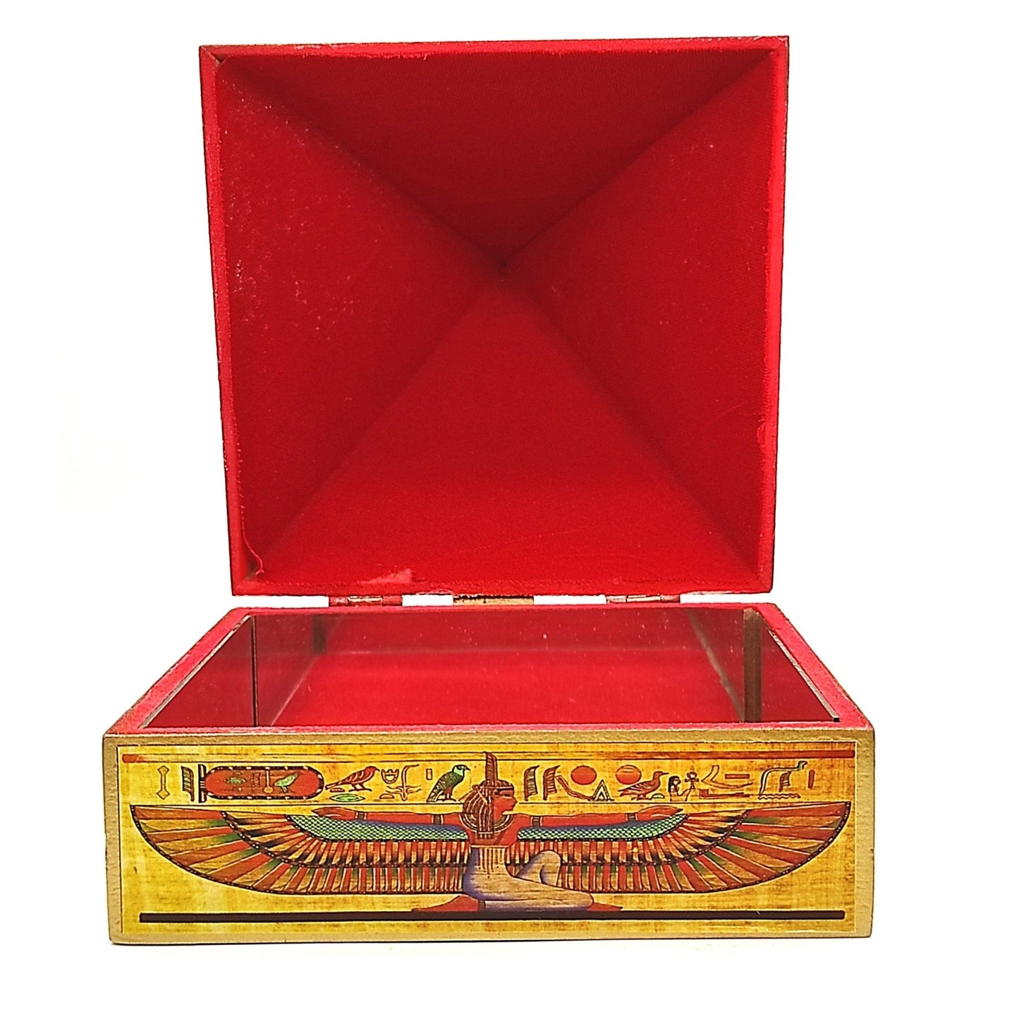 Egyptian Wooden Pyramid Reiki Wish Box Cash Box Vastu Fengshui Remedies for Home & Office - plusvalueindia