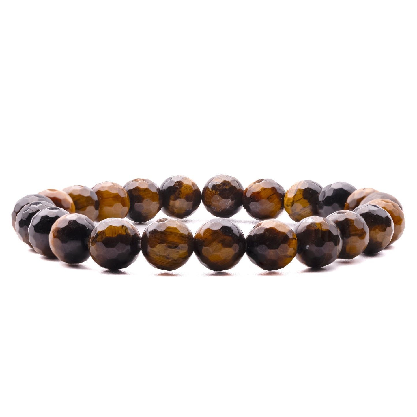 faceted tiger eye bracelet 8mm beads