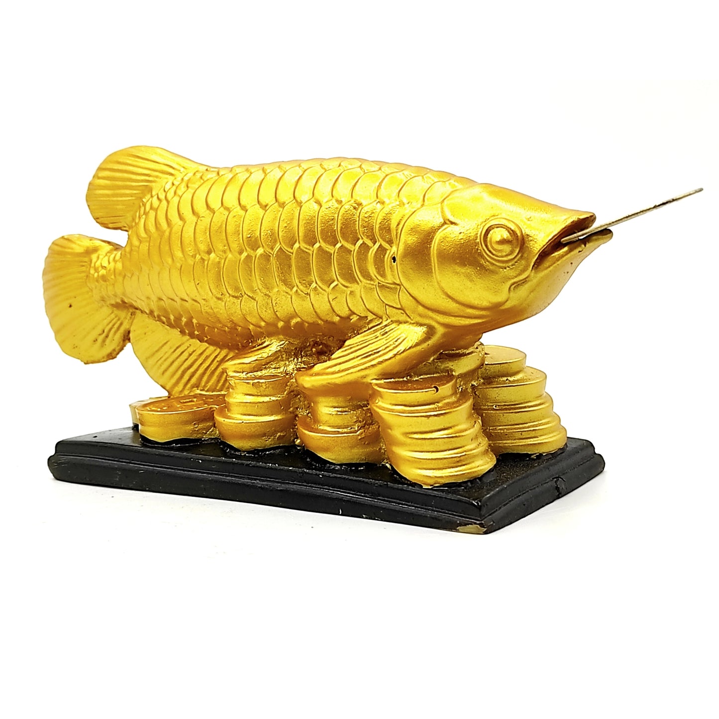 feng shui arowana fish golden colour idol statue