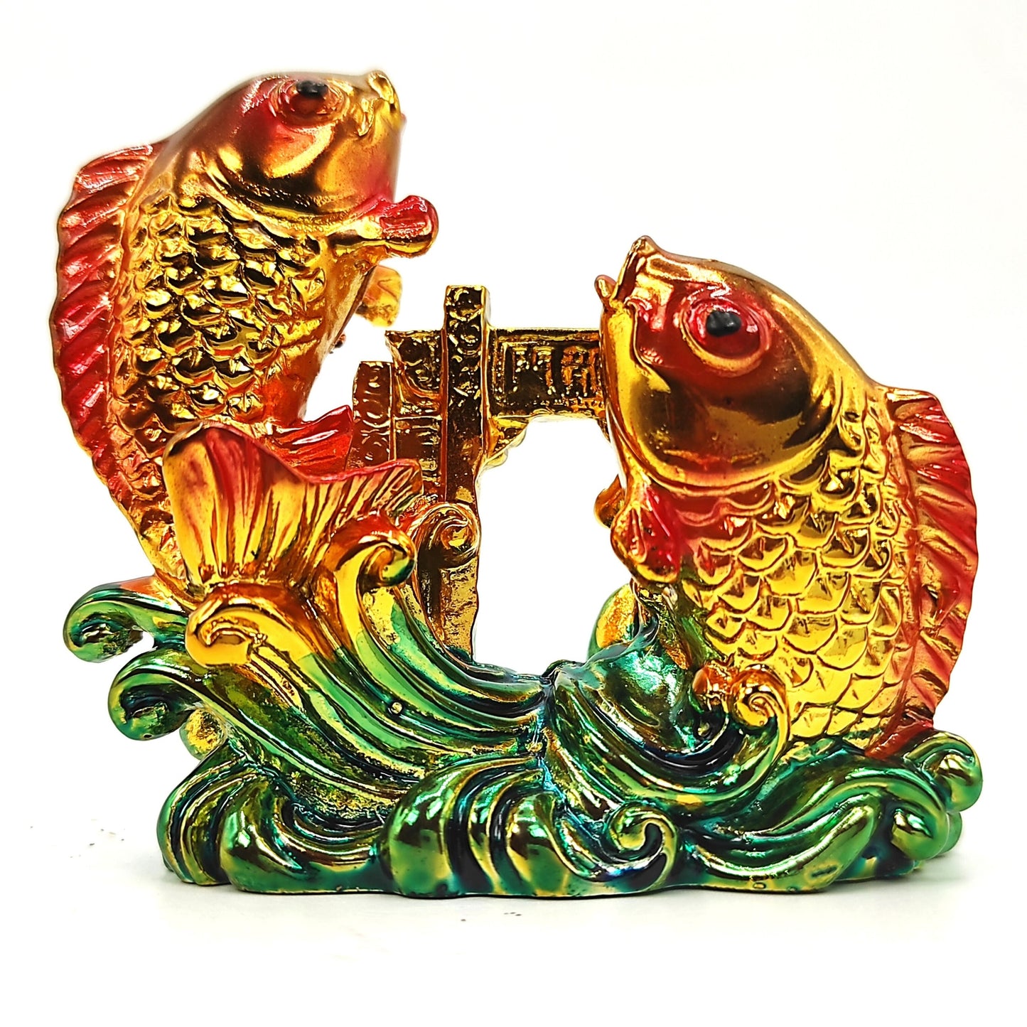 feng shui twin fish double fish statue idol remedy product