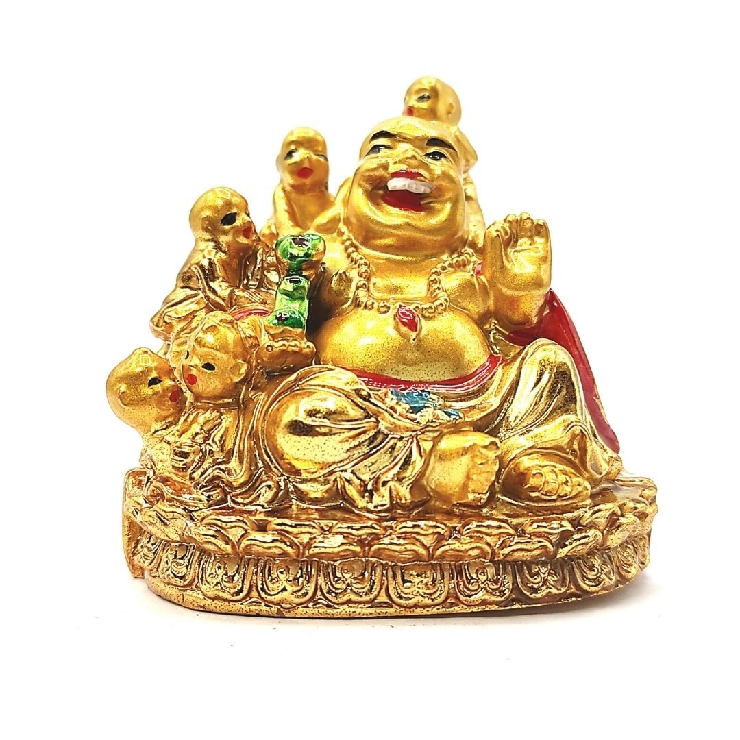 Feng Shui Laughing Buddha With Children - plusvalueindia