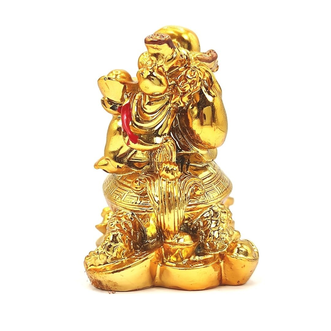 Feng Shui Laughing Buddha With Dragon - plusvalueindia