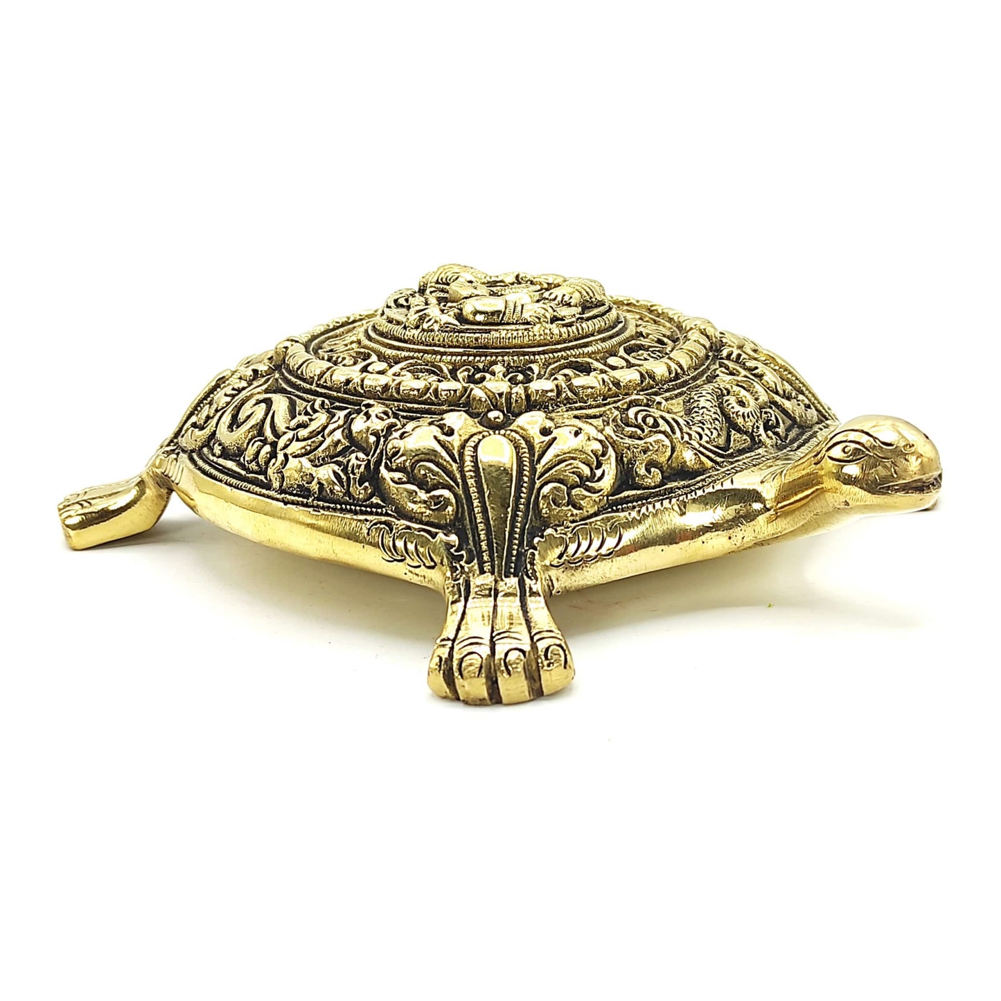 Premium Brass Ganesha Tortoise