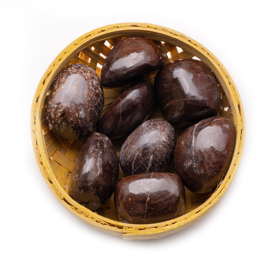 garnet tumble pebble stone 200gm basket