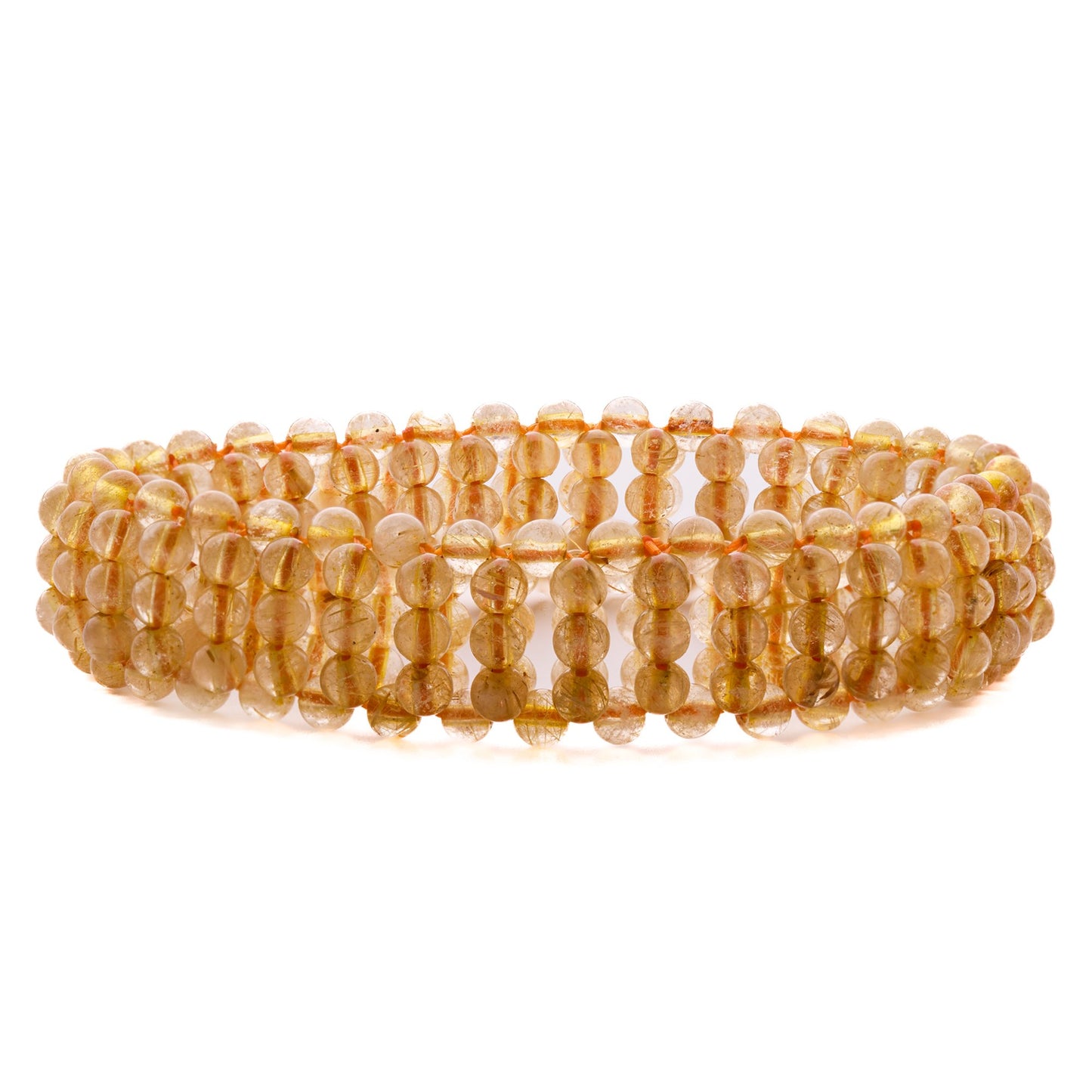 golden rutile quartz gajra bracelet reiki