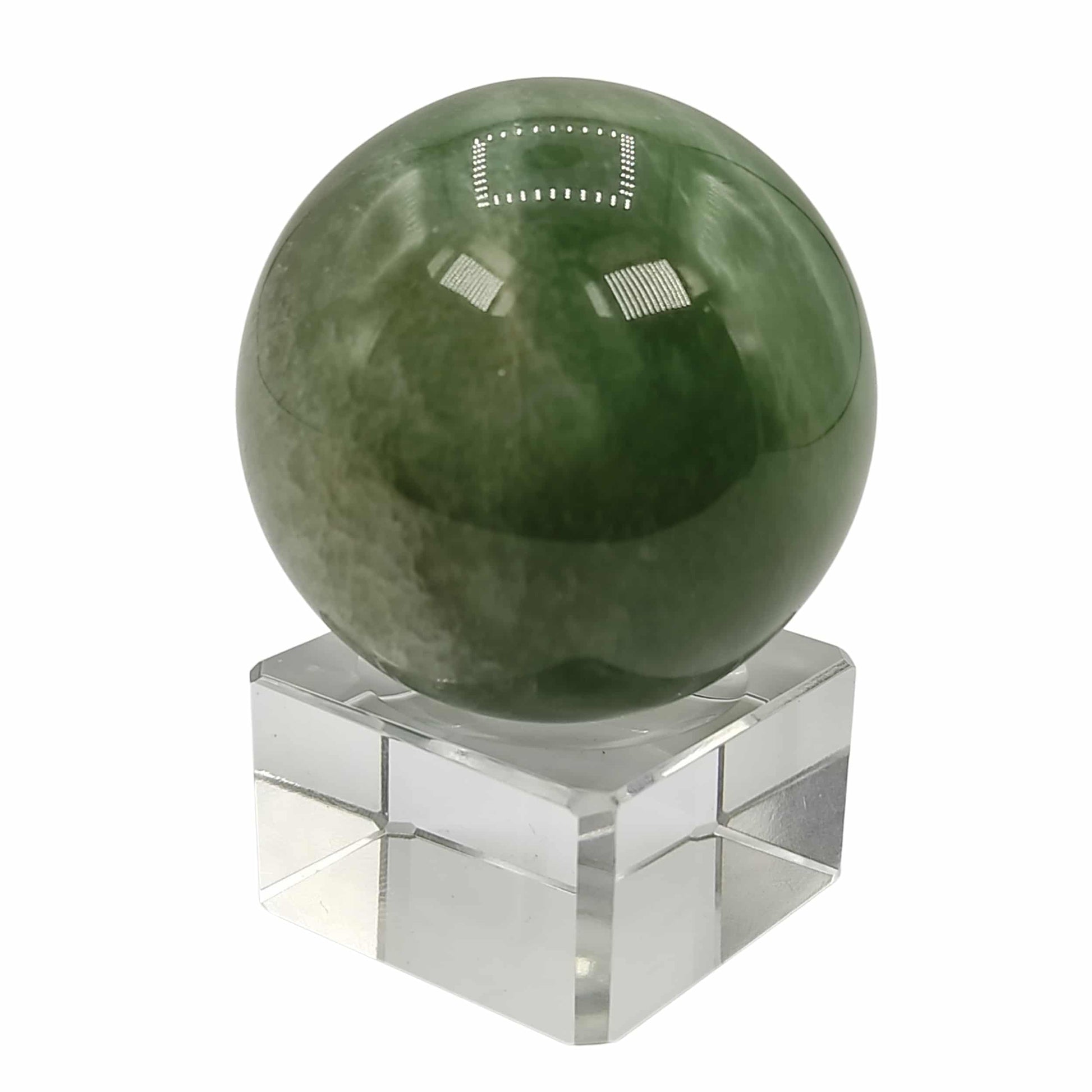 green aventurine stone ball with crystal stand vastu healing reiki