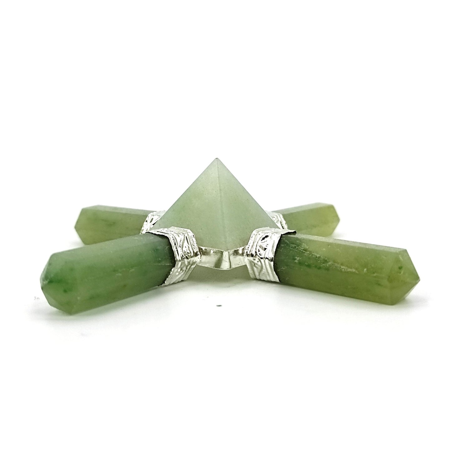 Green Aventurine Crystal Pyramid Energy Generator for home office and gifting