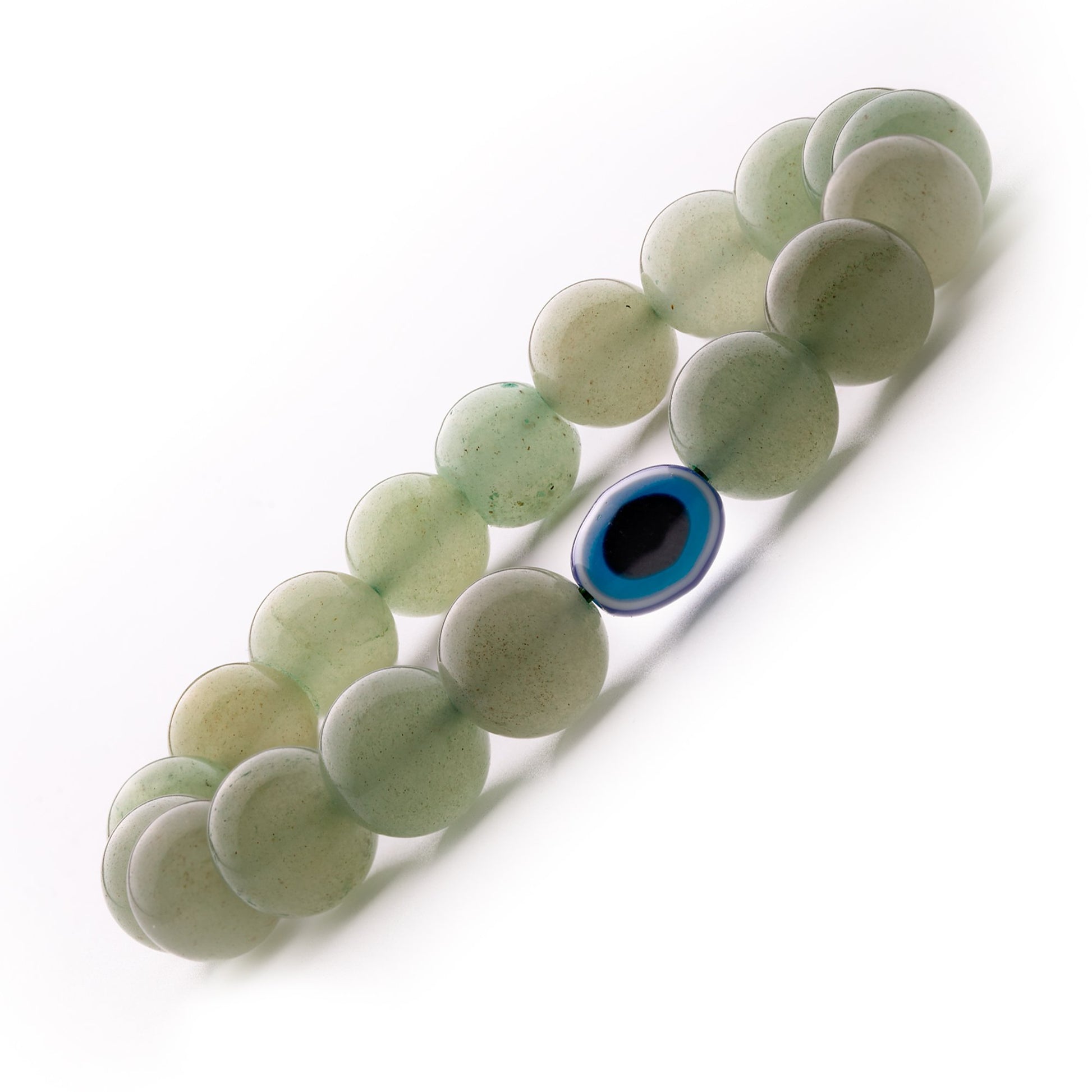green aventurine evil eye bracelet 10mm