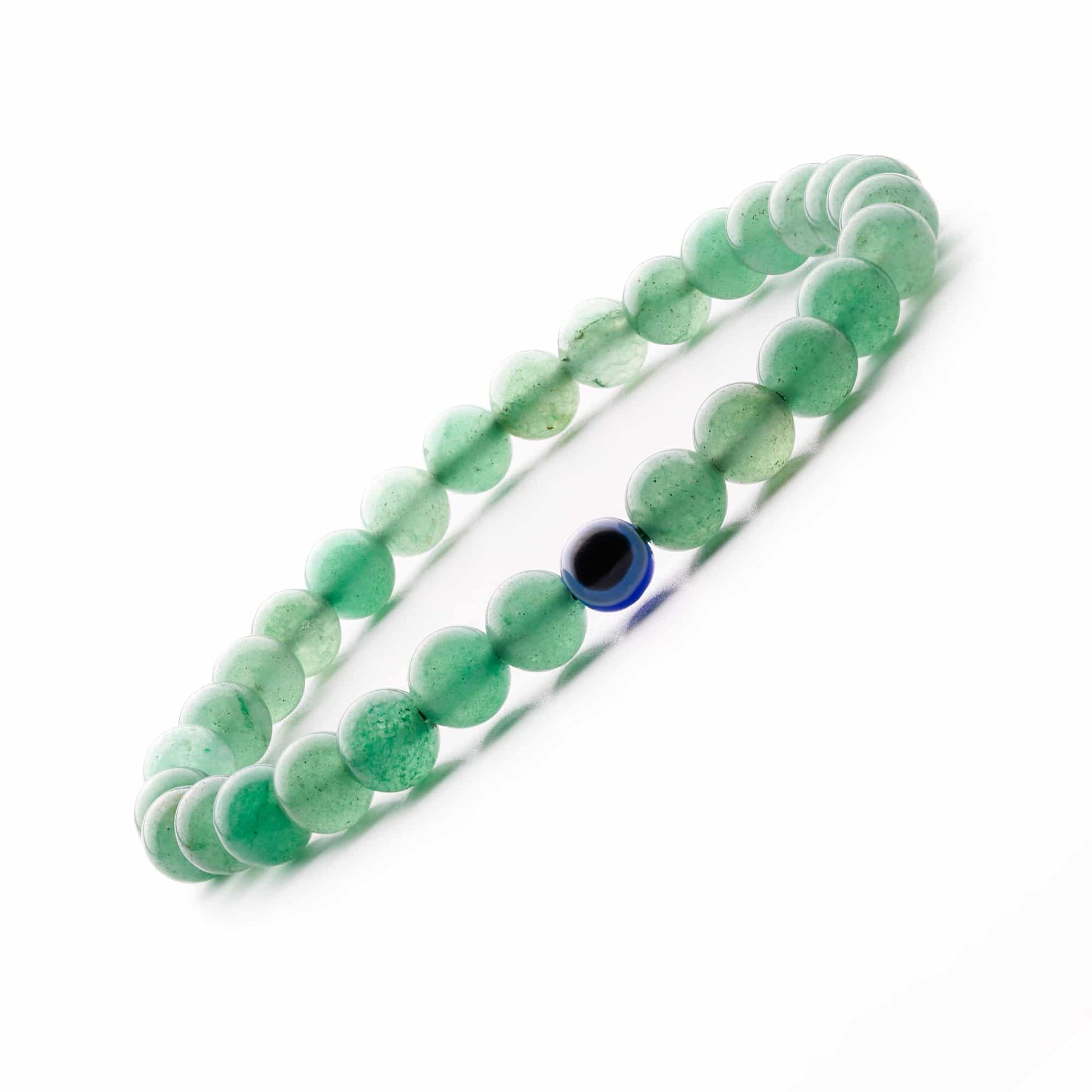green aventurine evil eye bracelet 6mm