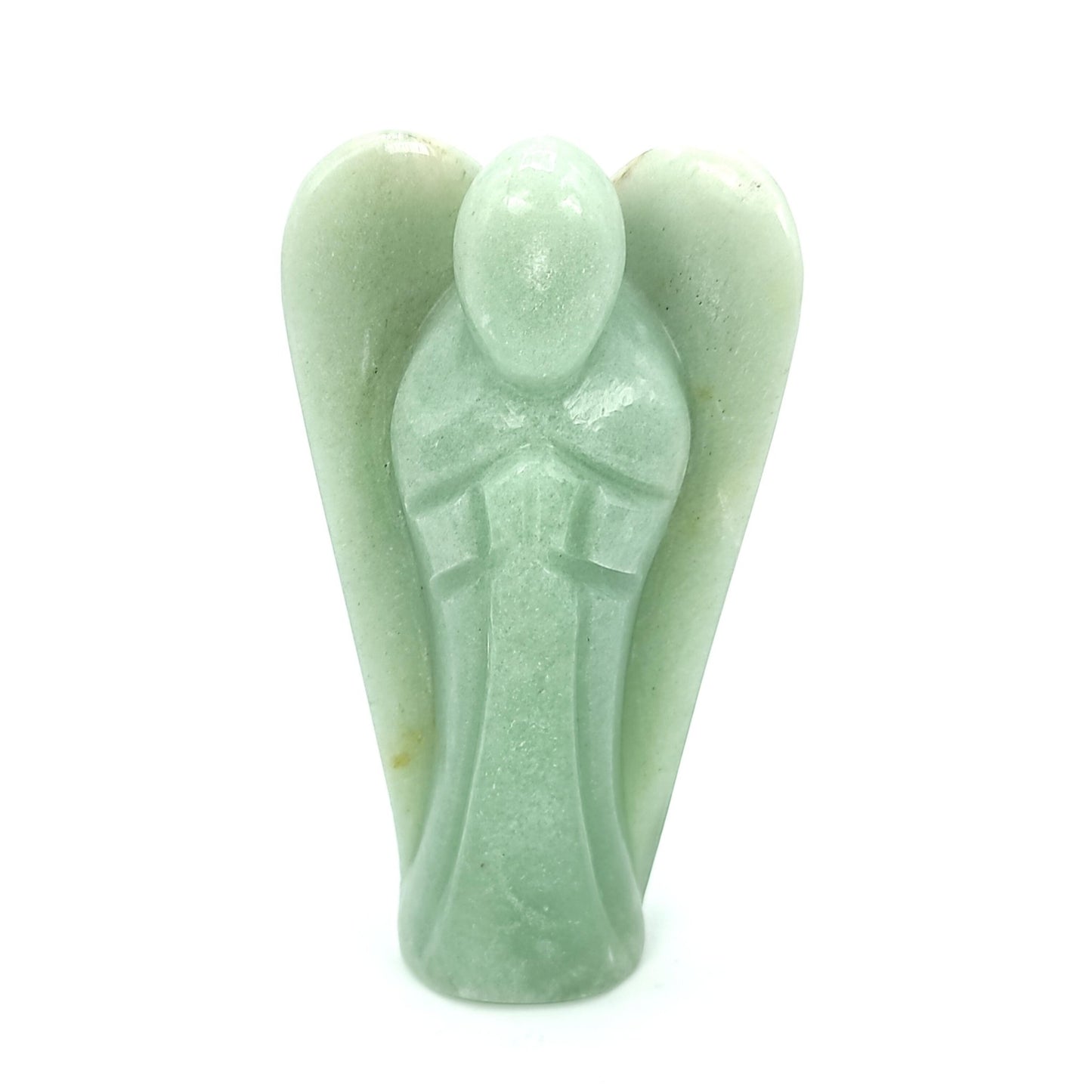 Green Aventurine Angel - Big - A Stone of Good Luck - Vastu Feng Shui Reiki Healing Crystal Aura Chakra - plusvalueindia
