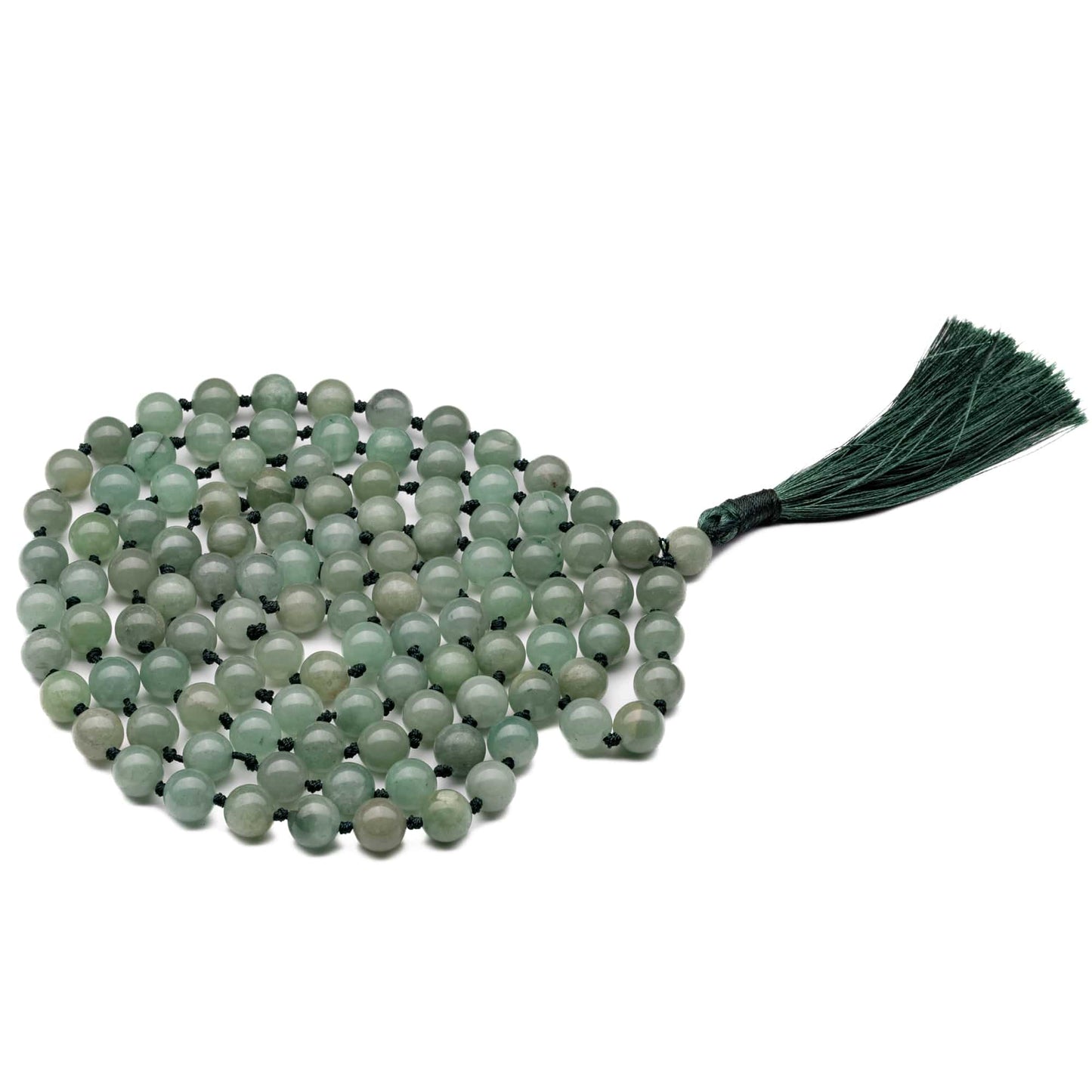 green aventurine necklace mala 10mm